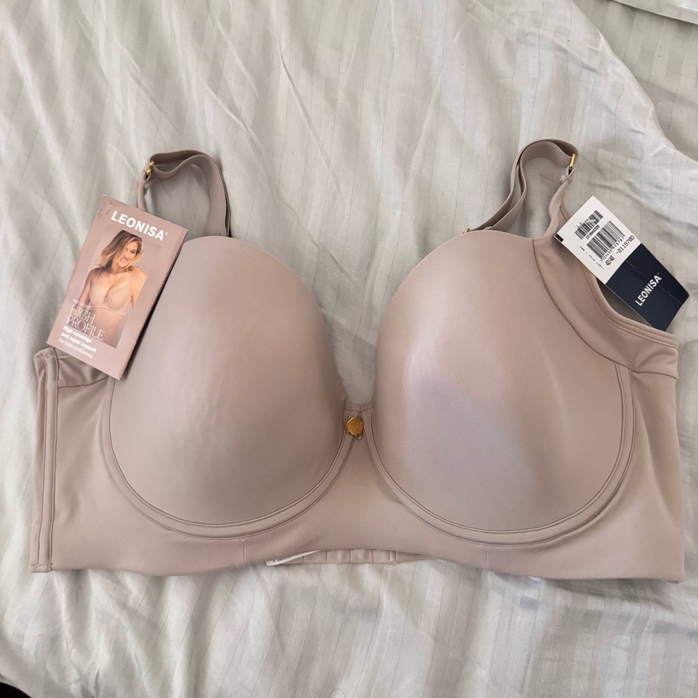 Leonisa NEW High Profile Back Smoothing Bra with Full Coverage Cups - Picture 2 of 5